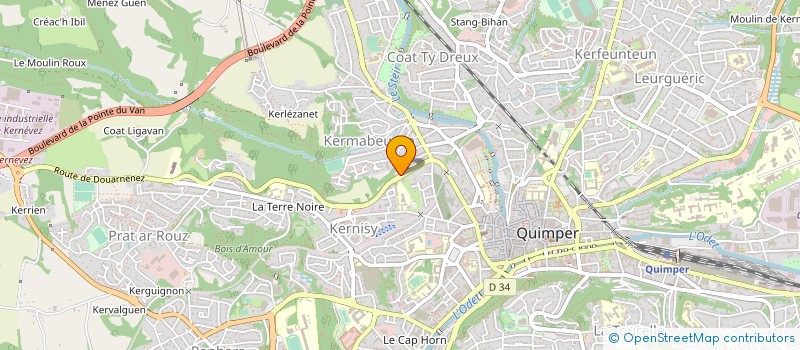 localisation de l'entreprise QUIMPER AUTO CONTROLE à QUIMPER