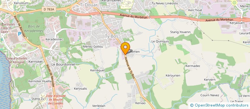 localisation de l'entreprise QUIMPER CARROSSERIE  QUIMPER