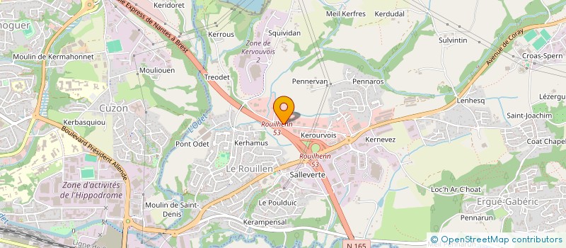 localisation de l'entreprise QUIMPER CORNOUAILLE CHAPTER  ERGUE-GABERIC