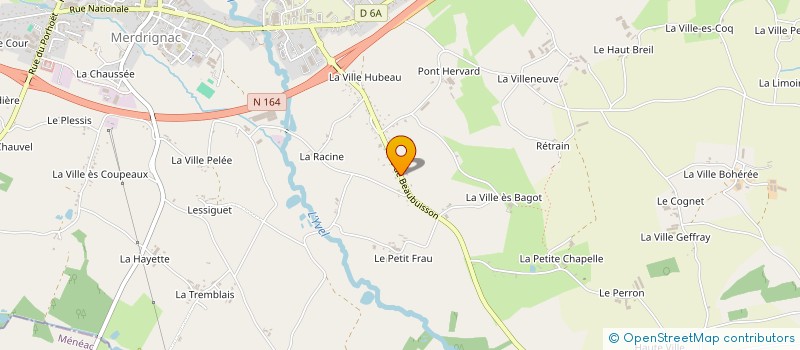 localisation de l'entreprise QUIMPER HIPPODROME  MERDRIGNAC