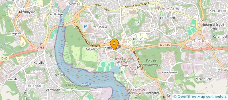 localisation de l'entreprise QUIMPER TT à QUIMPER