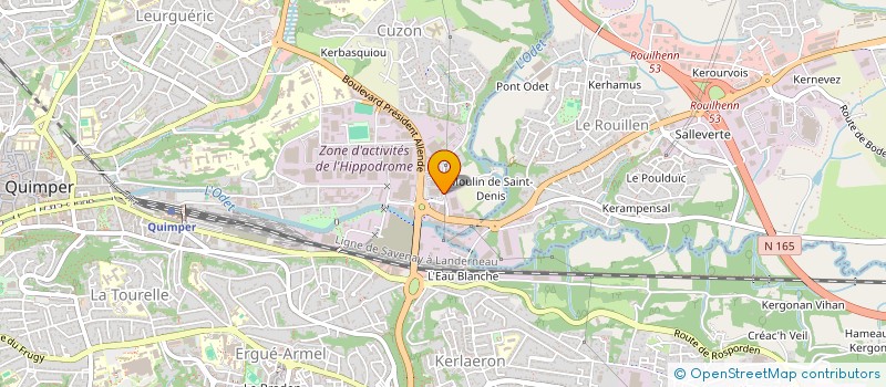 localisation de l'entreprise QUIMPERDIS  QUIMPER