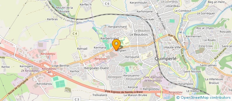 localisation de l'entreprise QUIMPERLE AQUATIQUE CLUB à QUIMPERLE