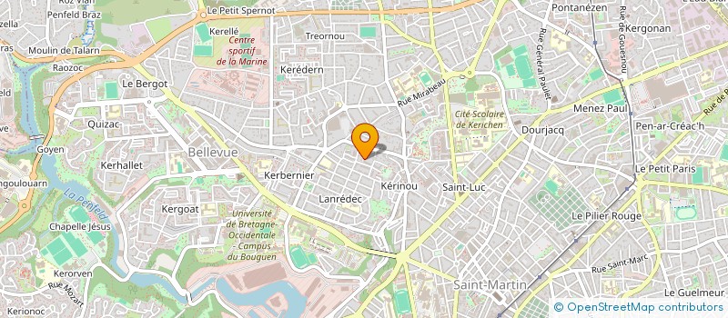 localisation de l'entreprise QUIMUSE à BREST