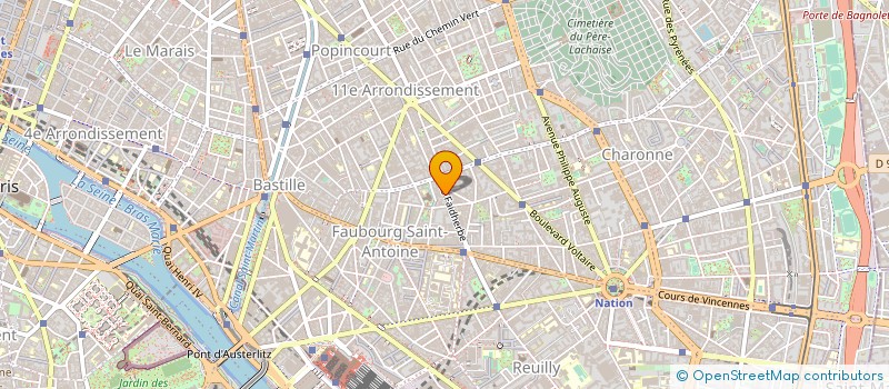 localisation de l'entreprise QUINCAILLERIE BEAU à PARIS