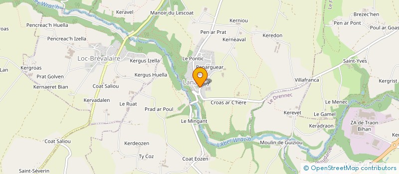 localisation de l'entreprise QUINCAILLERIE CENTRALE à LE FOLGOET