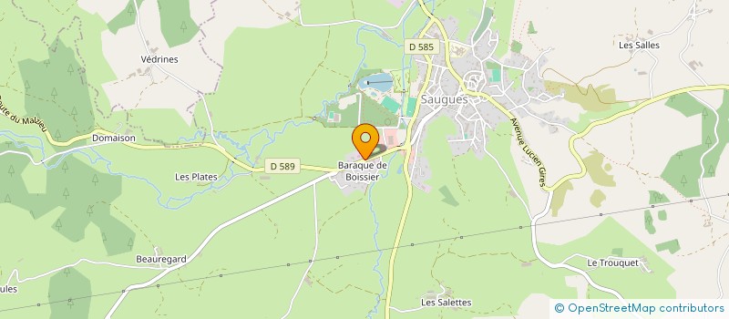 localisation de l'entreprise QUINCAILLERIE CHATEAUNEUF ET FILS à SAUGUES