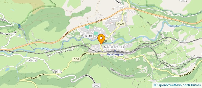 localisation de l'entreprise QUINCAILLERIE DE L'ALAGNON à NEUSSARGUES EN PINATELLE