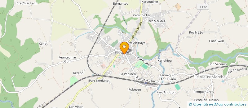 localisation de l'entreprise QUINCAILLERIE DE L'EGLISE à PLOUARET