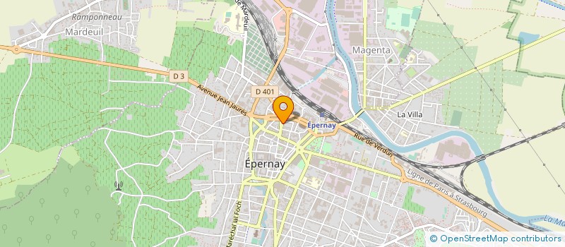 localisation de l'entreprise QUINCAILLERIE DE LA PLACE  EPERNAY