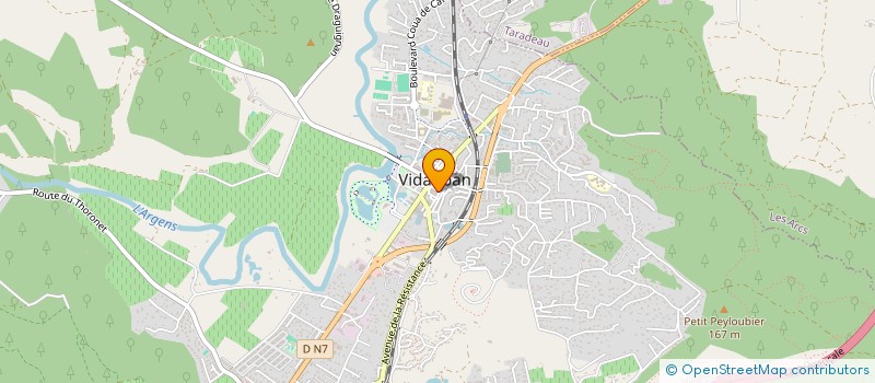 localisation de l'entreprise QUINCAILLERIE DU CENTRE SARL  VIDAUBAN