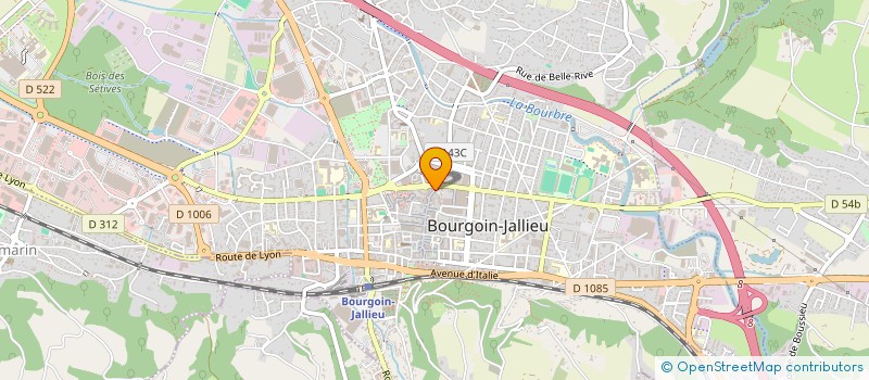 localisation de l'entreprise QUINCAILLERIE FERS BAUJARD ET IBACK SA  BOURGOIN-JALLIEU