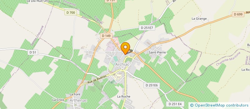 localisation de l'entreprise QUINCAILLERIE LA JARNACAISE à JARNAC-CHAMPAGNE