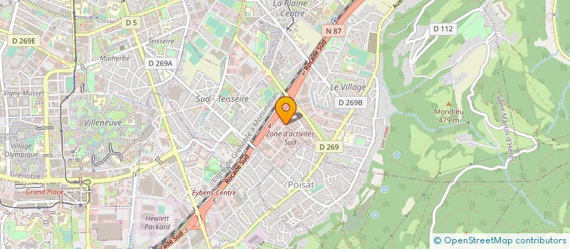 localisation de l'entreprise QUINCAILLERIE MODERNE à SAINT-MARTIN-D'HERES