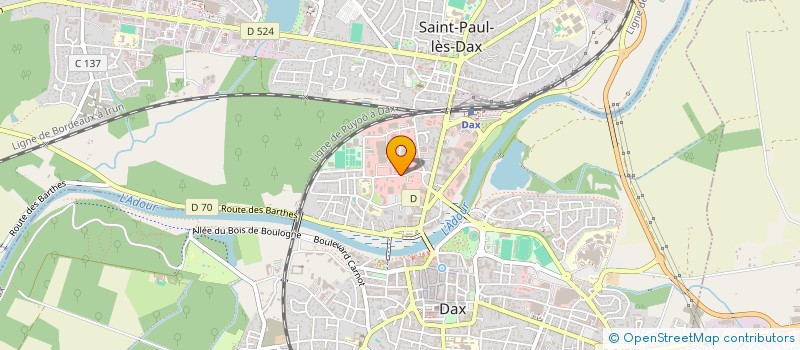 localisation de l'entreprise QUINCAILLERIE MOREL à DAX