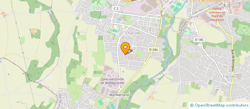 localisation de l'entreprise QUINCAILLERIE NORD ISERE  TIGNIEU-JAMEYZIEU