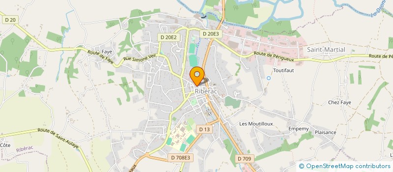 localisation de l'entreprise QUINCAILLERIE NOUVELLE à RIBERAC