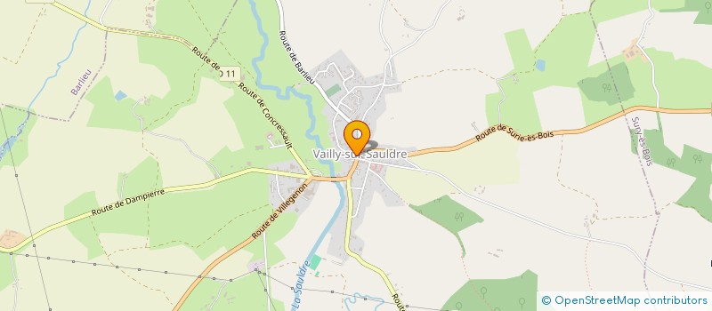 localisation de l'entreprise QUINCAILLERIE PIERRE FOUCHER à VAILLY-SUR-SAULDRE