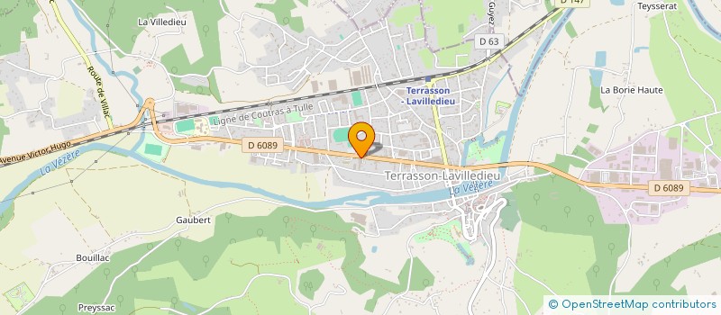 localisation de l'entreprise QUINCAMAT à TERRASSON-LAVILLEDIEU