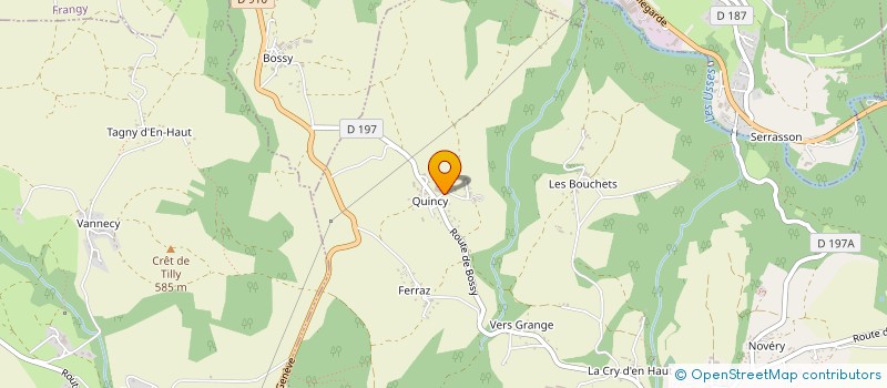 localisation de l'entreprise QUINCY LE HAUT  CLARAFOND-ARCINE