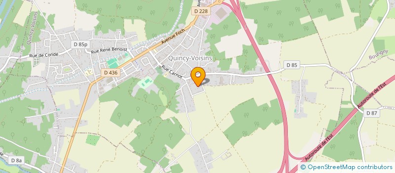 localisation de l'entreprise QUINCYBOX  QUINCY-VOISINS