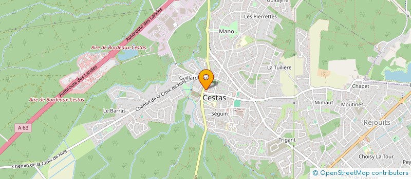 localisation de l'entreprise QUINETTE TOMASELLA  CESTAS