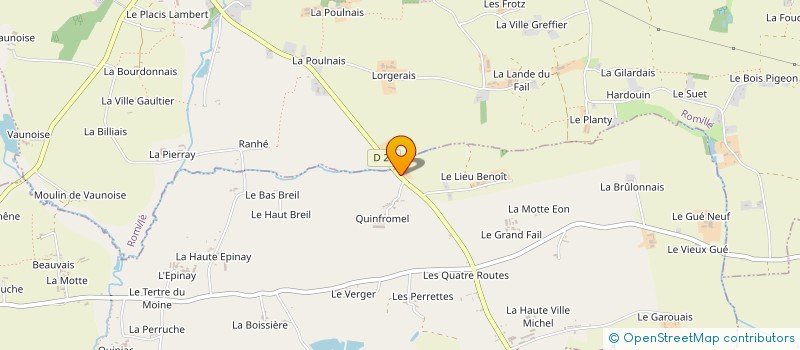 localisation de l'entreprise QUINFROMEL  PLEUMELEUC