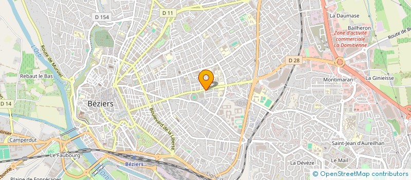 localisation de l'entreprise QUINQUILLA à BEZIERS