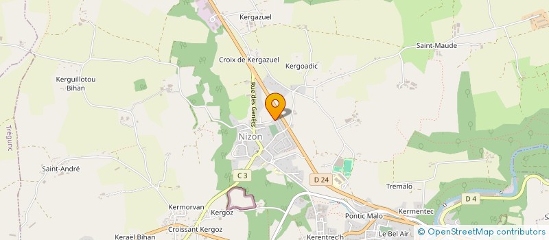 localisation de l'entreprise QUINQUIS FAMILY  PONT-AVEN