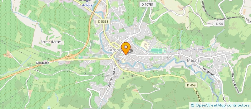 localisation de l'entreprise QUINT ET SENS à ARBOIS