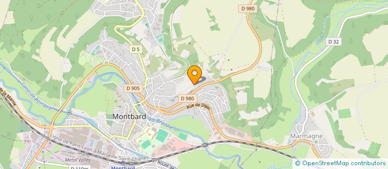 localisation de l'entreprise QUINTALLET SPORT CHATILLON à MONTBARD