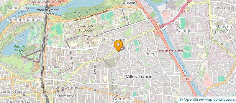 localisation de l'entreprise QUINTE FLUSH  VILLEURBANNE