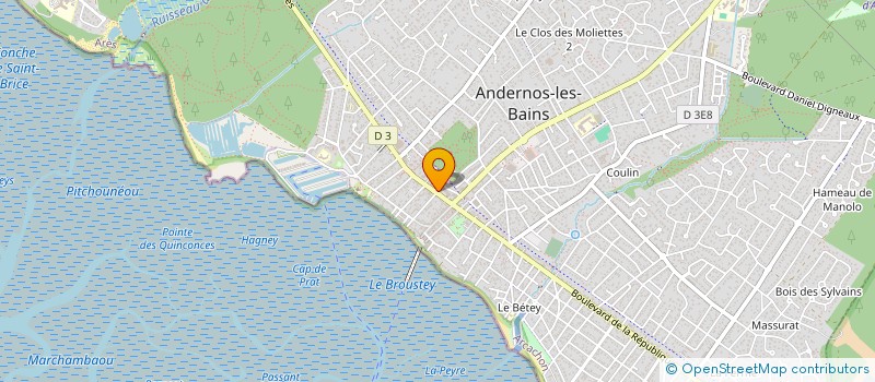 localisation de l'entreprise QUINTE SENS à ANDERNOS-LES-BAINS