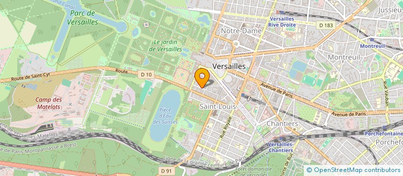 localisation de l'entreprise QUINTESSENCE à VERSAILLES