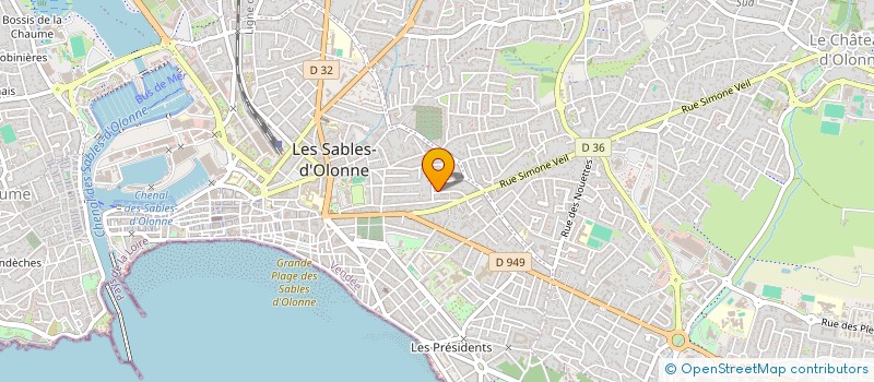 localisation de l'entreprise QUINTESSENCE à LES SABLES D'OLONNE