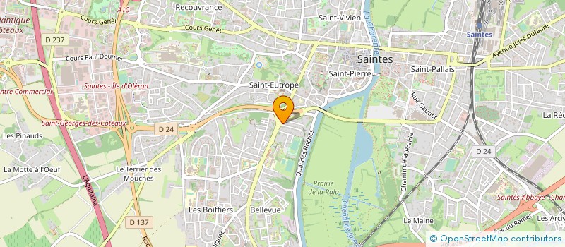 localisation de l'entreprise QUINTESSENCE CLEMAELIE  SAINTES