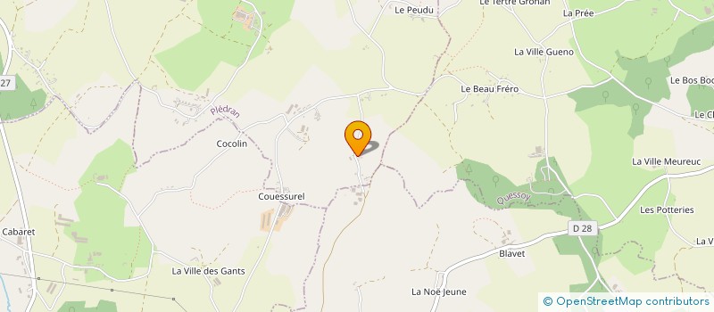 localisation de l'entreprise QUINTIN CHARPENTE à PLEDRAN