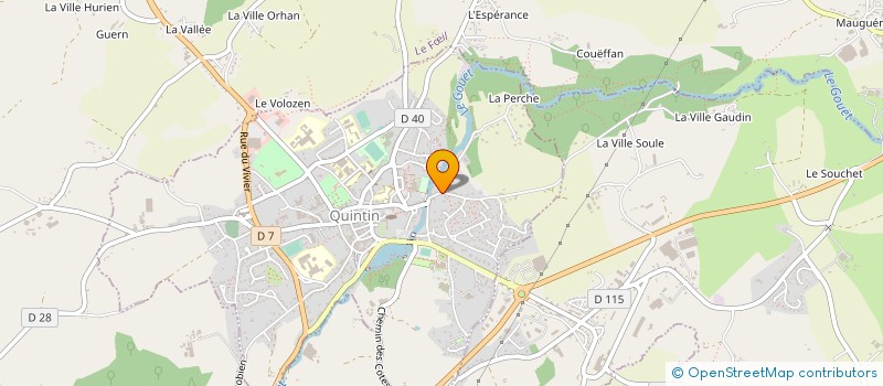 localisation de l'entreprise QUINTIN VIANDES à QUINTIN