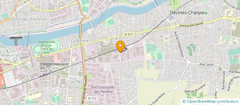 localisation de l'entreprise QUINTON DECELERS BROSSERIE INDUSTRIELLE à DECINES-CHARPIEU