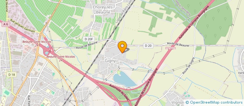 localisation de l'entreprise QUINZE SEIZE SAS  BEAUNE