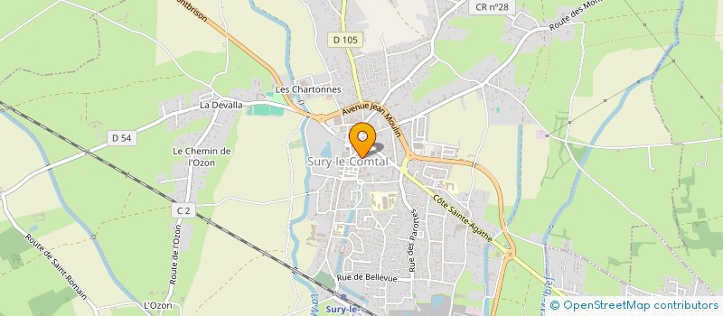 localisation de l'entreprise QUIQUANDON VIANDES à SURY-LE-COMTAL