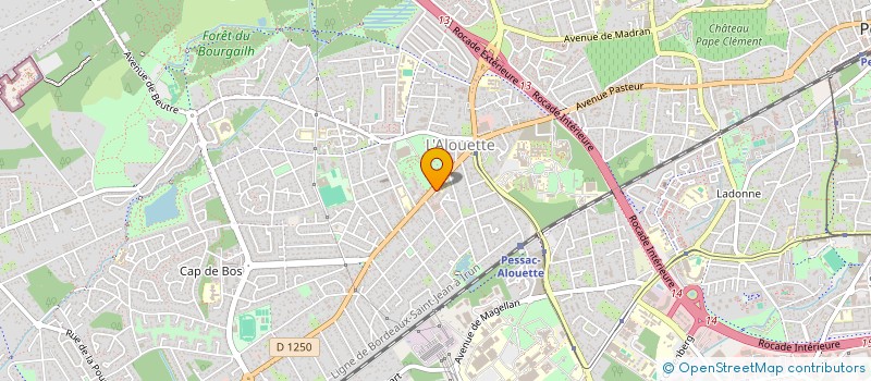 localisation de l'entreprise @QUITAINE DEVELOPP SCE INFORMATIQUES à PESSAC