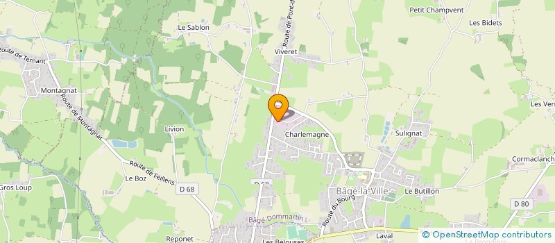 localisation de l'entreprise QUIVET  BAGE-DOMMARTIN