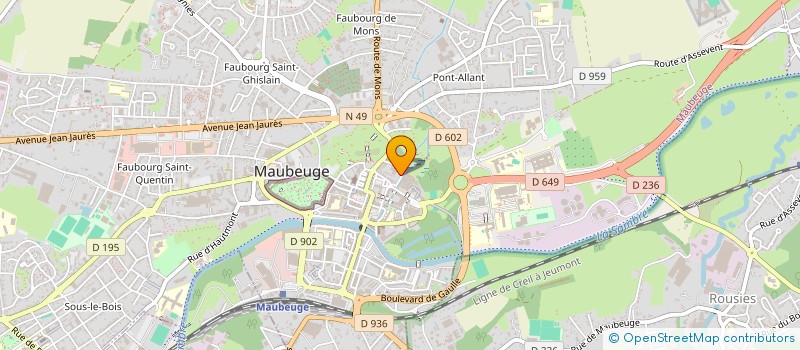 localisation de l'entreprise QUIVIVE INTERIM à MAUBEUGE