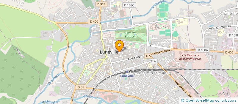 localisation de l'entreprise QUIZI  LUNEVILLE