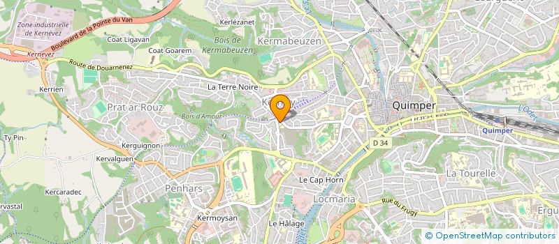 localisation de l'entreprise QUMPEVOX  QUIMPER