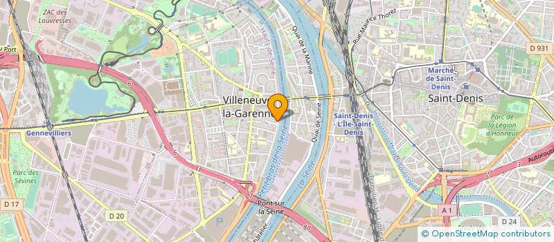 localisation de l'entreprise QUODAM  VILLENEUVE-LA-GARENNE
