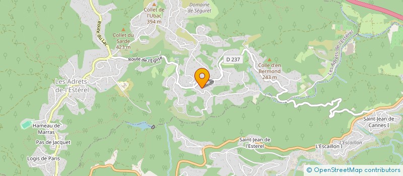 localisation de l'entreprise QUOI DE NEUF BEBE  LES ADRETS-DE-L'ESTEREL