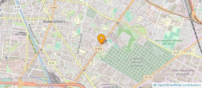 localisation de l'entreprise QUONEX IDF à AUBERVILLIERS