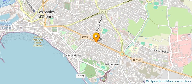 localisation de l'entreprise QUORUM ASSURANCES à LES SABLES D'OLONNE